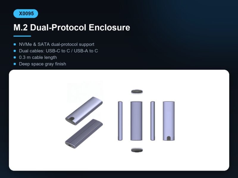 X0095 M.2 Dual-Protocol Enclosure